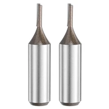 2pcs Straight Router Bit 1/2 Shank 1/8" Cutting Dia 2 Flutes 0.51" YG6 Carbide