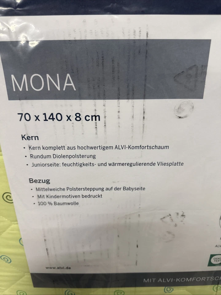Kinderbett Matratze Mona 70x140 cm Kindermatratze Grün Alvi - Bild 3 von 4