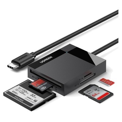 USB C Kartenleser 4 in 1 SD Micro SD CF Speicherkarte Reader 104MB/S