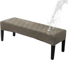 Dining Bench Cover Waterproof Washable Long Bench Covers Slipcover Stretch