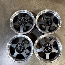 Used 15x7 Vors Sp1 4x108 35 73.1 Hyper Black Wheels Set4