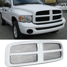 Bright White Black Grill Honeycomb Grille For 2002-2005 Ram 1500 2500 3500 Hd