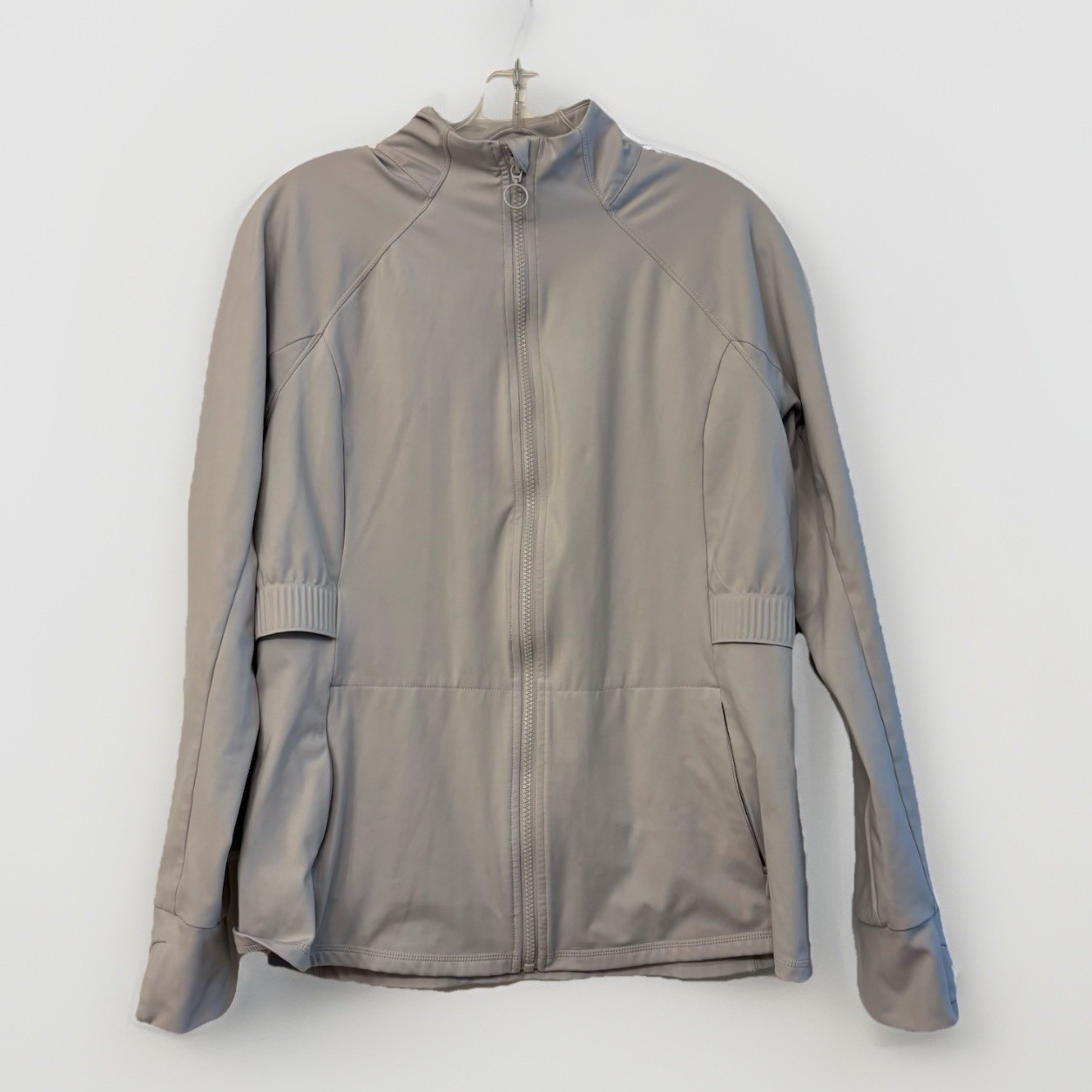 Fabletics Trinity Performance Jacket Light Gray Z… - image 1