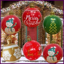 32 Inch Giant PVC Inflatable Christmas Ball Ornaments Outdoor Large Xmas Blow