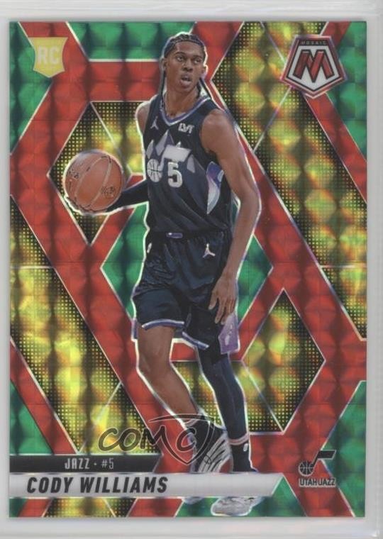 2024-25 Panini Mosaic Rookies Choice Red & Green Prizm Cody Williams #207 1c5x