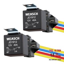 Pack JD191Car Relays, 1V 40A, SPST 4Pin, 40A Automotive Relay, Automotive 2