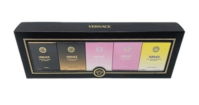 VERSACE MINIATURES COLLECTION Women's 5 Pcs Gift Set 0.17 Oz Crystal Noir & More
