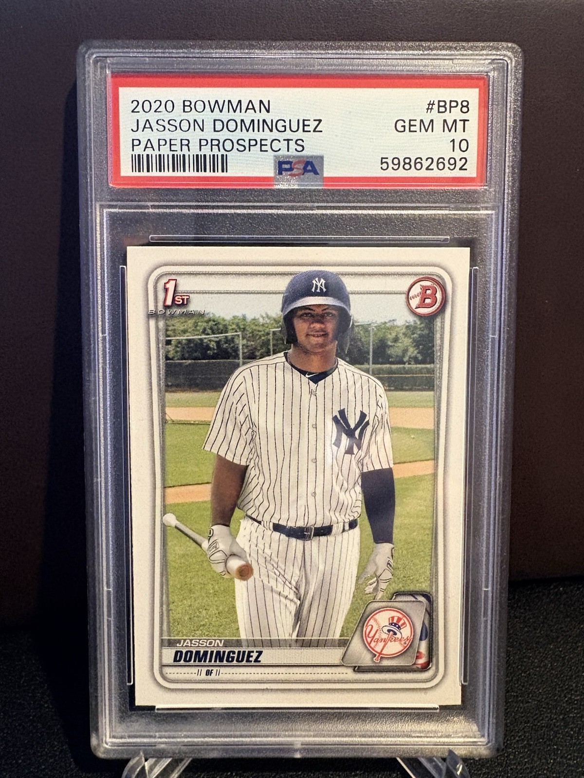 2020 Bowman Jasson Dominguez #BP-8 1st Bowman Paper Prospects PSA 10 Yankees