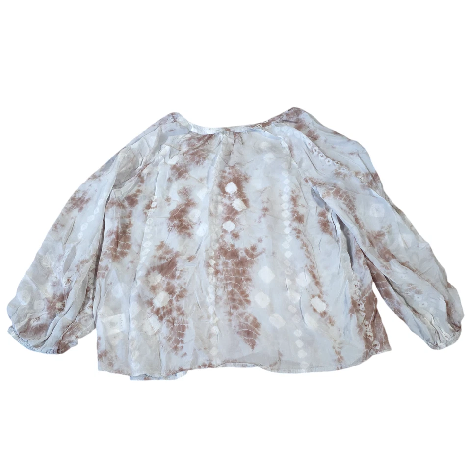 Блузка женская Velvet By Graham & Spencer серая галстук краситель размер XL вискоза мягкая богемная - Изображение 2 из 4