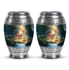 Small Urn 3Inch Set Of 2 Keepsake Mini for Cremation Ash Container Memorial