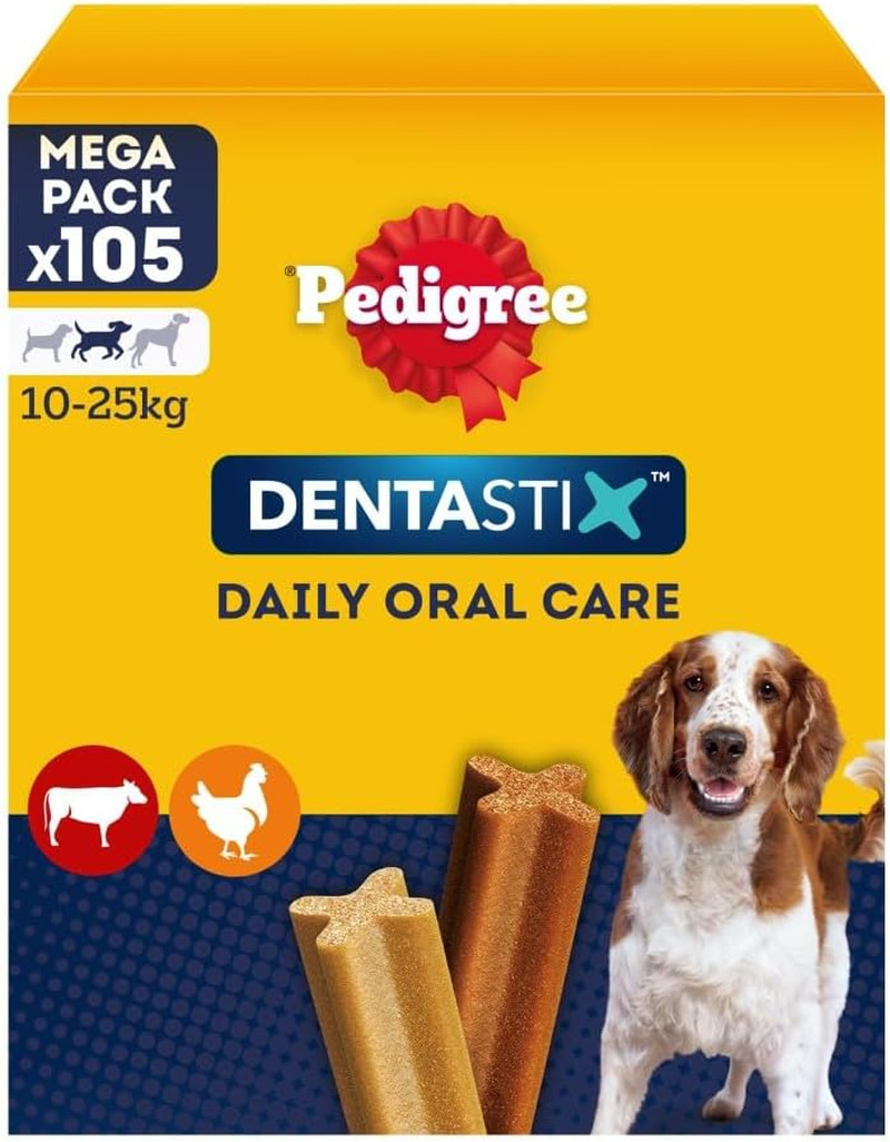 Pedigree Dentastix 105 Pezzi Prezzo Convenienza - Cane Medio 10-25kg
