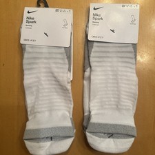 Nike Spark Lightweight No Show Running Socks DA3589-100, White, 10-11.5, NWT
