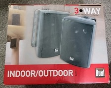 Dual Electronic 3 Way Dynamic Indoor /Outdoor LU43PB Loudspeakers Black Speakers