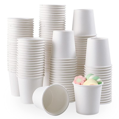 3 oz Paper Cups 600 Count Disposable Bathroom Mouthwash Espresso White Cups f...
