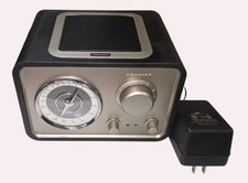 Crosley SOLO CR3003A-BK AM/FM Radio Mid-Century Black Tested