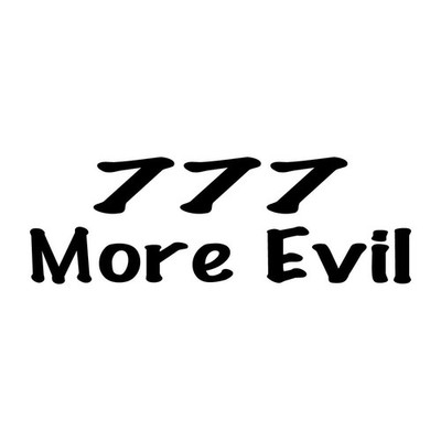 777 More Evil Decal 666 Decal Sticker Black Die Cut Vinyl