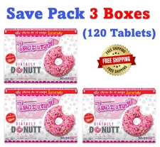 3x Donutt Diatally Dietary Supplement Ginseng Extract Trap Starch & Fat 40 Caps