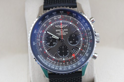 NEW Breitling AB0441 Navitimer Chronograph 48mm GMT Stratos Box & Papers WOW!!!!