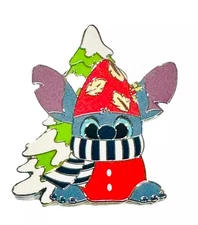 Disney Parks Christmas Stitch Pin 2024 Gnomes Holiday Winter Mystery Box Series