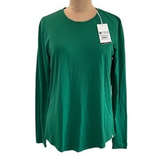 FIGS Chill Pill Green Supersoft Long Sleeve Underscrub Top Women's Sizez S NWT