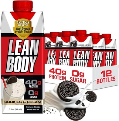 Labrada Lean Body Ready-to-Drink Chocolate Protein Shake, 40g Protein, 17 Fl Oz