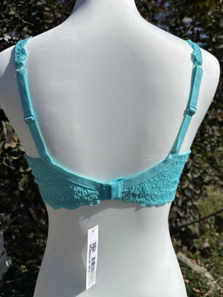 Sujetador Cosabella Never Say Never balconette verde azulado con aros talla 36D nuevo con etiquetas Foto 3 de 4