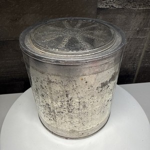 Antique Vintage Tin Metal Canning Fruit Jar Embossed Lid Unused Primitive