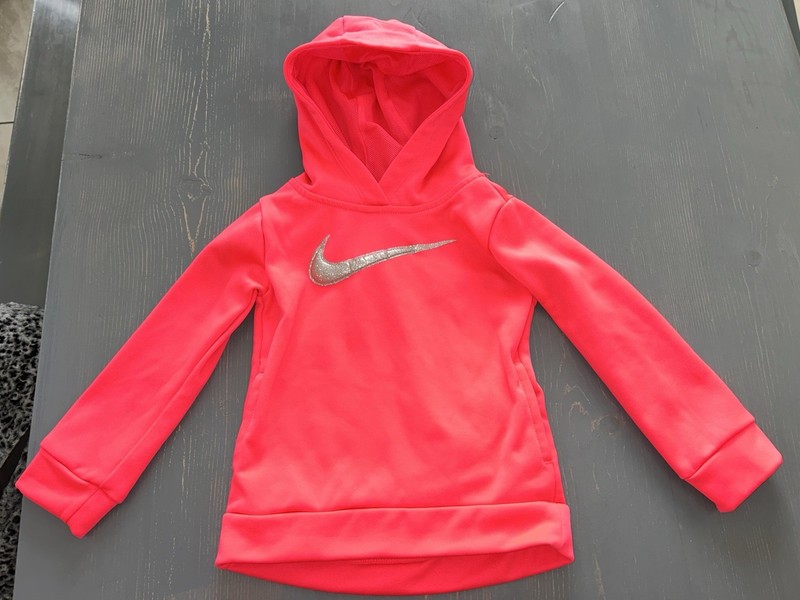 Girl’s Hot Pink Nike Hoodie Glitter Logo 2T