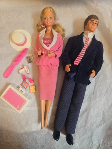 1984 Day to Night Barbie And Ken Doll W Original Outfit Shoes Accessories Vtg