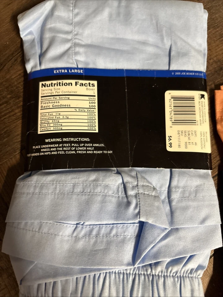 Vtg 2005 XL Joe Boxer Shorts Classics 4 Lot Pack 100% Cotton NOS Discontinued - Image 3 of 4