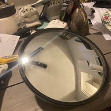 New Old Stock 8 Inch Round Stainless Steel Mirror New Old Stock 8 Inch Round Stainless Steel Mirror