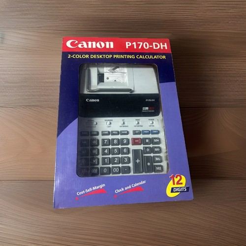 Canon P170DH 12 Digit 2 Color Desktop Printing Calculator P170-DH New ...