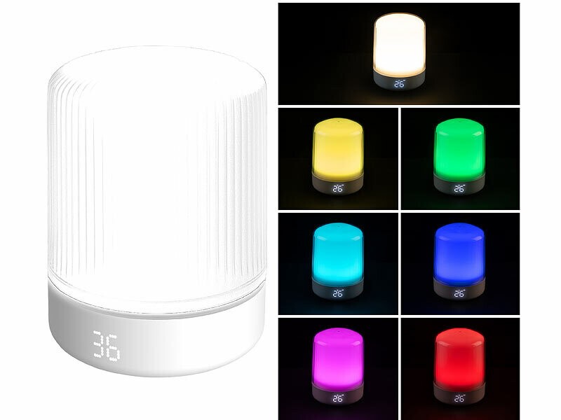 Veilleuse LED RVBB rechargeable lampe de chevet nomade multicolore