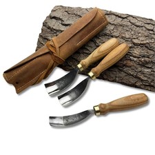 Hand-Forged Bent Gouges   52100 Steel Blade, ...