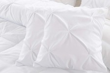 Set of 2 Pinch Pleated Euro Pillow Shams 100 Microfiber Hotel Quality Super
