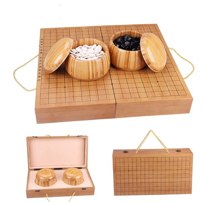 19x19 Go Game Set | High Grade Board & Melamine Stones | Gift Box & Bamboo Bowls
