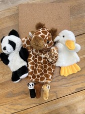Animal Hand And Finger Puppets Bundle Educational Teach Kids Exc Condition Soft