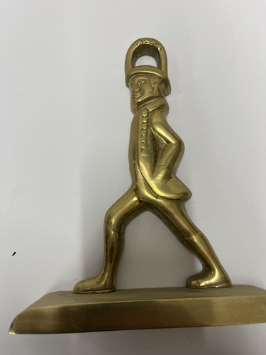 Vintage Brass Hessian Soldier Virginia Metalcrafters Door Stopper Ca. 1930