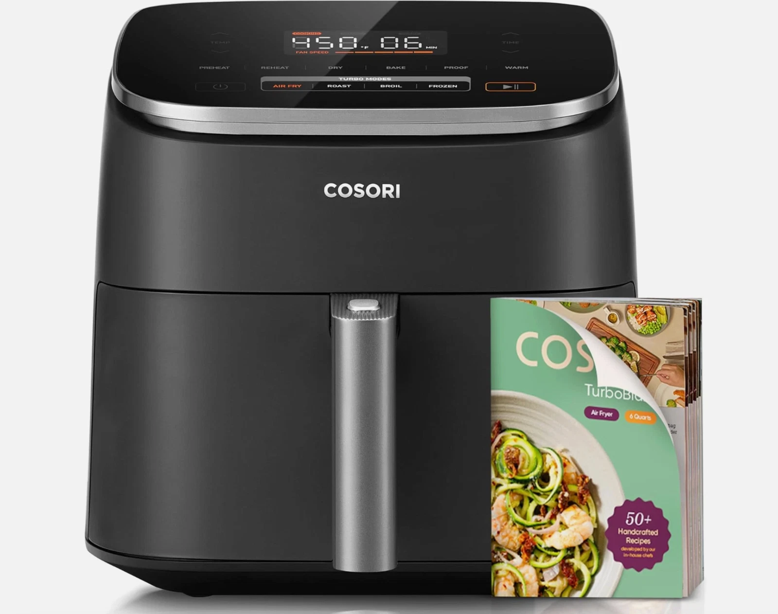 Cosori 9-In-1 Turboblaze Air Fryer 6 Qt, Premium Ceramic Coat, 90–450°F NEW, OB
Opens in a new windo