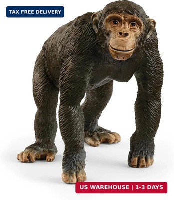 Schleich Wild Life - 3'' Chimpanzee Animal Figurine - Realistic Monkey Figure for