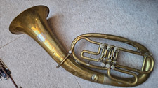 Nice old rotary valve Bb- tenorhorn  "Bohland & Fuchs Graslitz" needs service