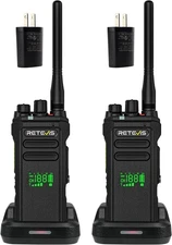 2Pack NR30D DMR Two Way Radio Long Range IP67 Noise Cancelling ARC4/AES256