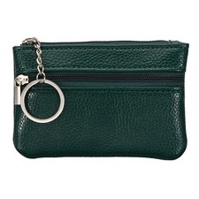 4.5" x 3" Coin Purse Pouch Leather Change Purses Green