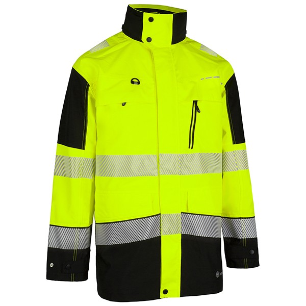 Beeswift Deltic Hi-Vis Two-Tone Ripstop Breathable Waterproof Jacket Yellow L