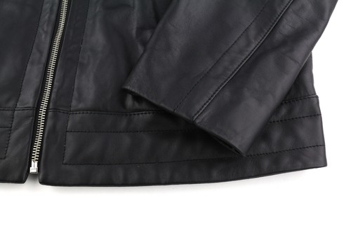 Diesel L-Cale UOMO Giacca L Nero Vacchetta Polo Collo Foderato Prezzo €650 - Foto 6 di 15