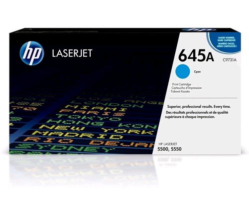 New Sealed Genuine HP 645A Toner Cartridge Cyan C9731A | eBay