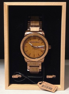  Original Grain Whiskey Espresso Barrel 42mm Watch   New in Box