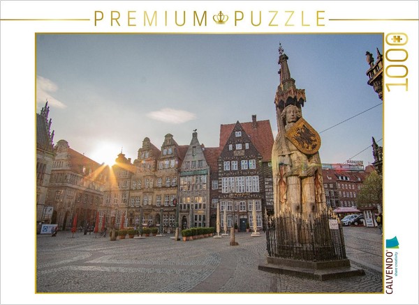 Calvendo Puzzle The Historic Downtown In The Evening Light | 1000 Pieces, Finish-image