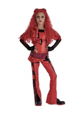 Disney Descendants Rise of Red Costume Girls Size M 7-8 PANTS AND GLOVES ONLY 