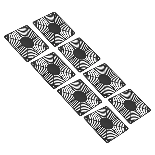 120mm Fan Filter, 8 Pack ABS Plastic Ventilator Grill Protector Guard, Black